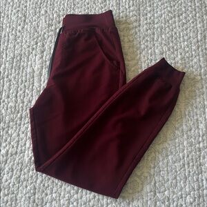 Figs Burgundy Jogger Pants
